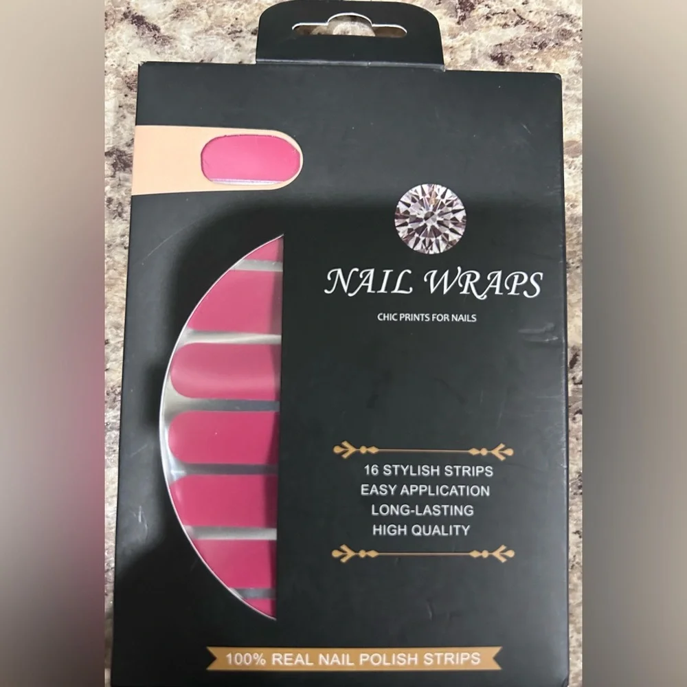NIP Nail strips w/4 different color strips